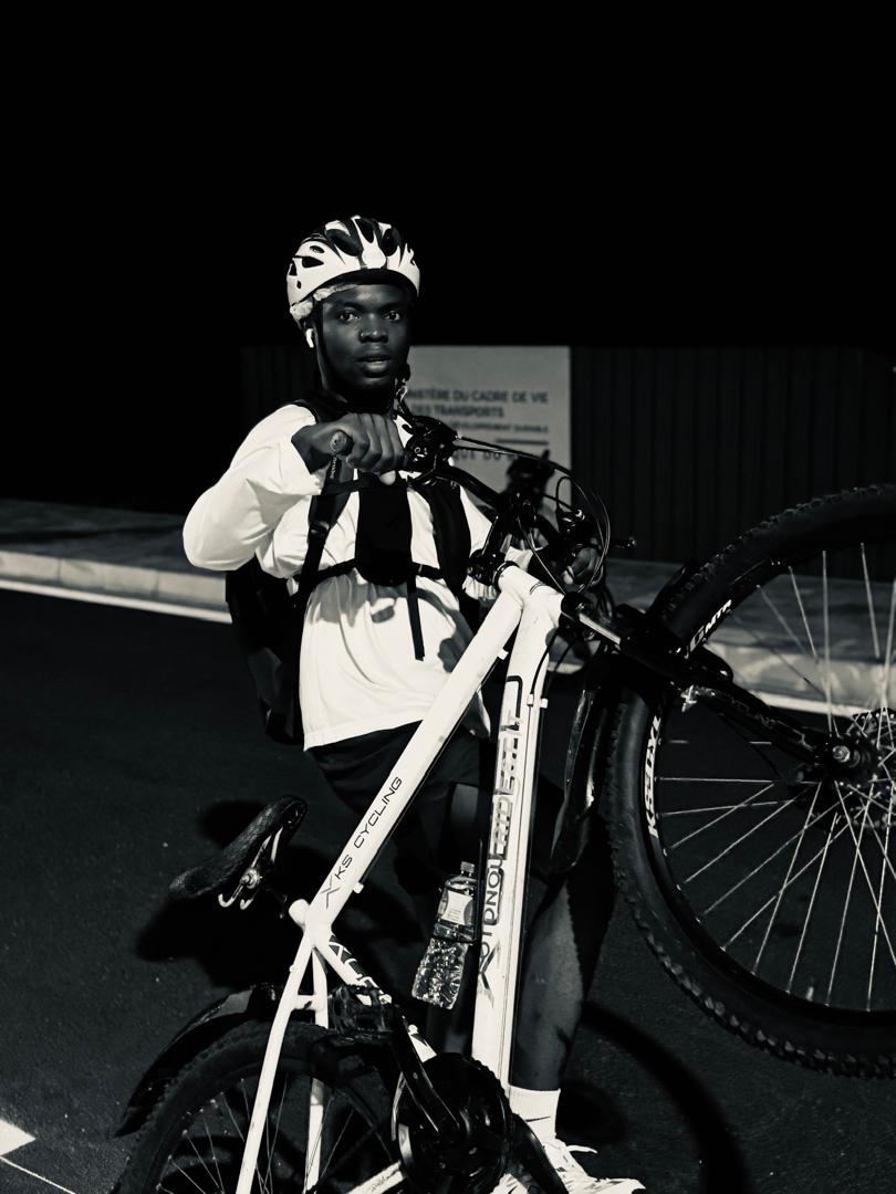 Le peloton lors d'une balade nocturne
